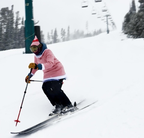 2023 Anna Broquist — The George — Ski with Santa Facebook Post from 12-23-2023