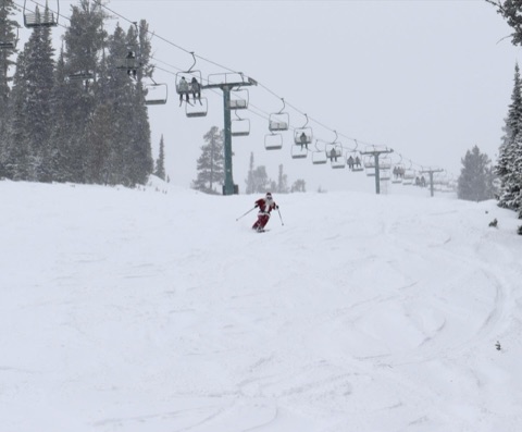 2023 Jake Larson — The George — Ski with Santa Facebook Post from 12-25-2023