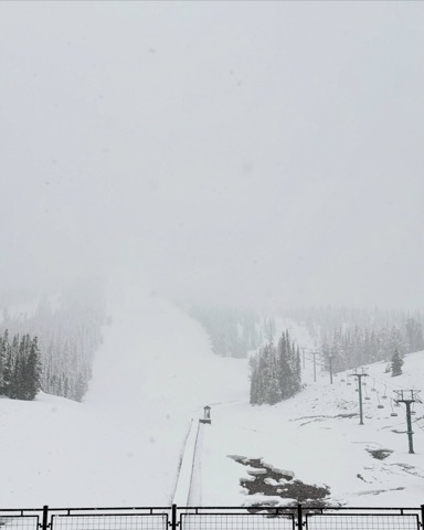 2025 The base area — Post season powder! Facebook Post from 05-14-2025