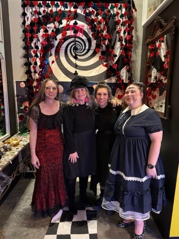 2025 Amy Porter, Katie Boedecker, Nichole Isenburg, Maya McGuire — The Edith — Haunted Hallway Facebook Post from 10-31-2025