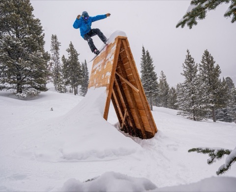 2026 AJ Korselin — Terrain Park — snowboarding the wall ride Facebook Post from 03-31-2026