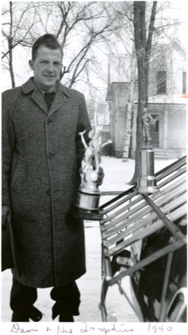 1941 Dan Thorson with ski trophy - Donated by Donna Wahlberg