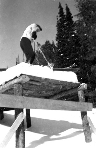 1941 Ski jump with man - Donated by Donna Wahlberg