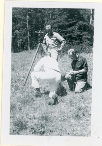 1951 3 Men Surveying for new lift tow2