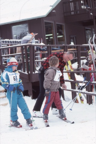 1989 Charley Willett, George Willett on lodge deck- Frank Ball Photo13