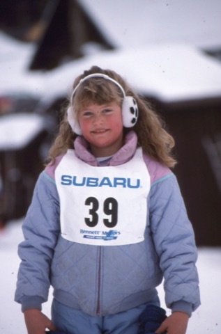 1989 Girl in earmuffs smiling on fun day - Frank Ball Photo 28
