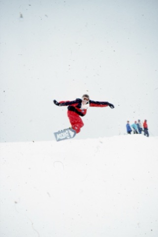 1989 Snowboard competition - Frank Ball Photo