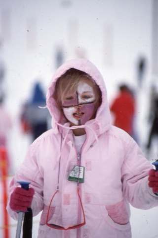 Ricky Burton with face paint on fun day