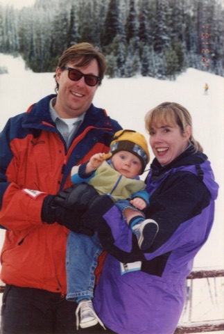 2001 Mike Hurd, Jamie Hurd, Herschell Hurd — On the lodge deck — Family Photo