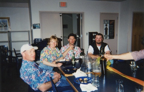 2000s Dave Elmquist, Sue Broquist, Dave Broquist — The Bar — Hawaiian Shirts