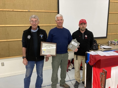 2022 Allan Rabbit Receives Award, Bill Lay on right, Allan, and ???