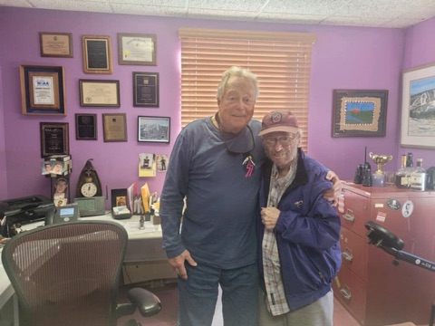 2023 George Willett and Stan King in Georges Office in Lodge