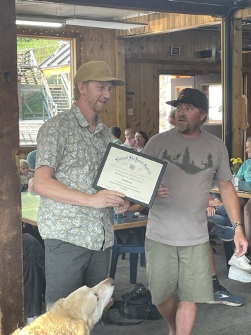 2024 AJ Korselin Accepting Award and unknown person