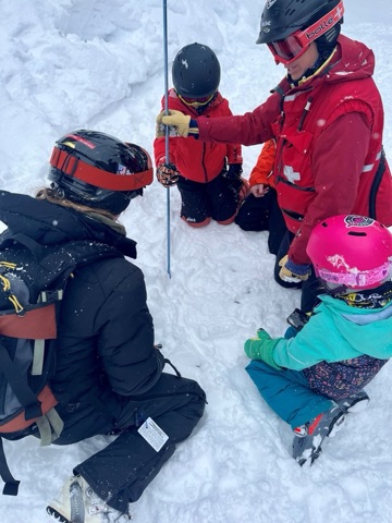2024 Ski Patrol showing kids safety tips