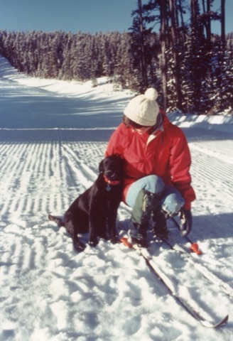 1982 June Snow with puppy Ben