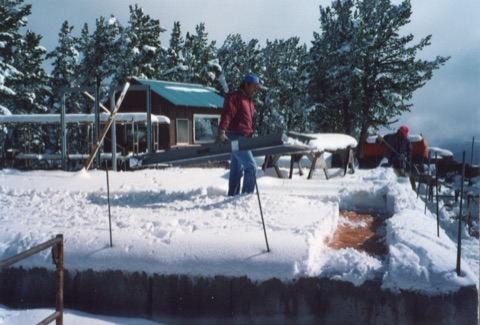 1994 Snow while building the Top Rock