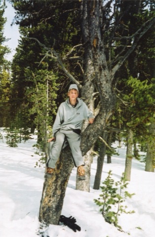 2000s Charley Willett in a tree