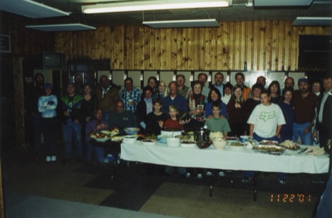 2001 Large group at party