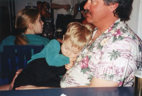 1990s Jim Gold, Christopher Gold — The Hole in the Wall Saloon — Chris Gold needs a nap