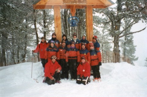 1990s Mike's Bell — Ski Patrol group photo