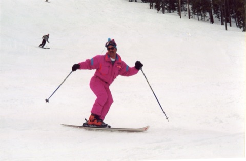 2000s Jim Gold — On the Mountain — Pink snow suit
