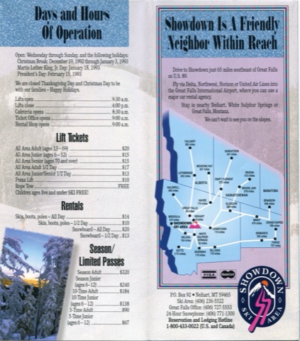 1992-93 Trailmap - Trifold Back Panels