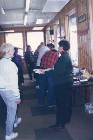 1996 Shelly Dempsey, Sandy Solberg in lodge