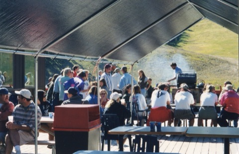 2000 Mike Gold — The Lodge Deck — Grilling at the summer party
