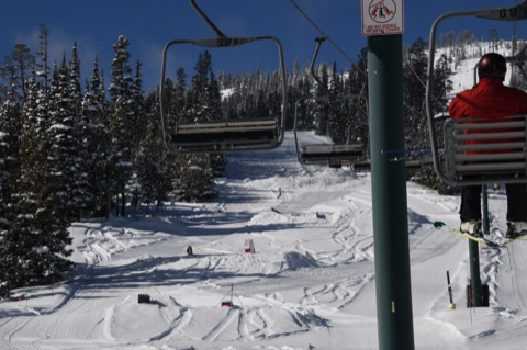 Terrain park from the lift