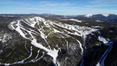 2020 The Mountain — Aerial view of Showdown