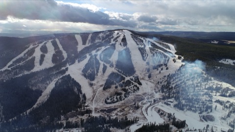 2020 The Mountain — Aerial view of Showdown