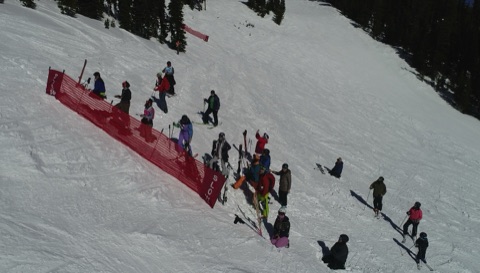 2021 Aerial shot of event crowd