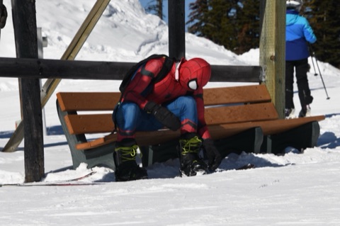 2021 Spiderman on the bench