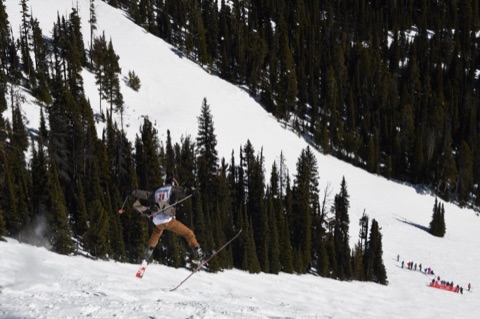 2021 Skier jumping on moguls