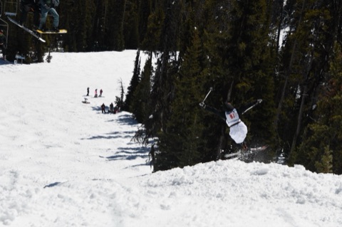 2021 Skier jumping on moguls