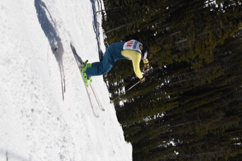 2021 Skier jumping on moguls