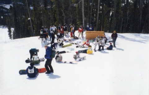 2000 Group of Snowboarders, George Willett — Terrain Park — Freestyle Event