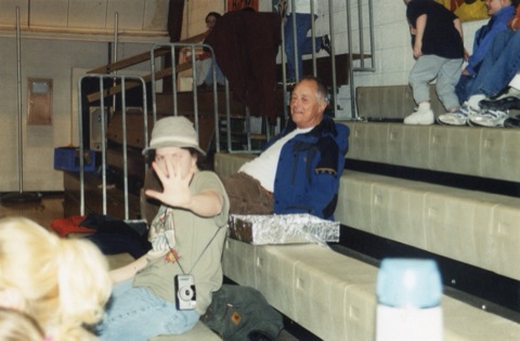 1999 George Willett, Shelly Milburn — White Sulphur Springs — Watching the Powder Pigs basketball game