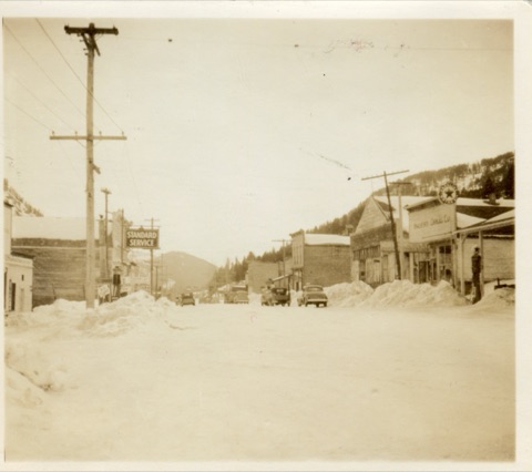1936 Neihart looking North on Main Street