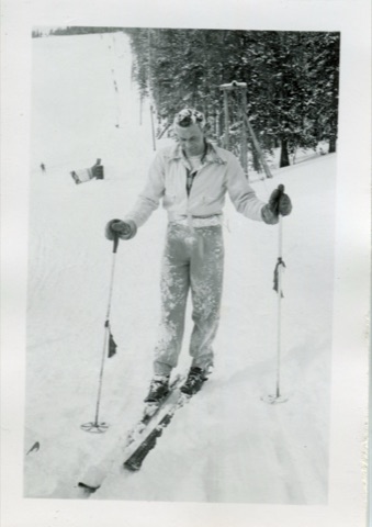 1940s Skier and Rope Tow