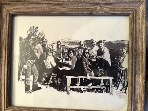 1970 Dick Dailey at the picnic table
