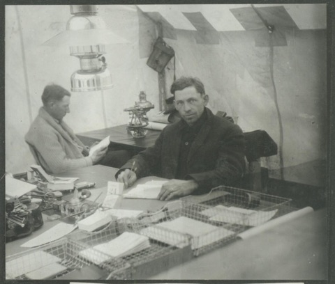 1916 Neihart Road, Engineers Cheatham and Thompson in the camp office