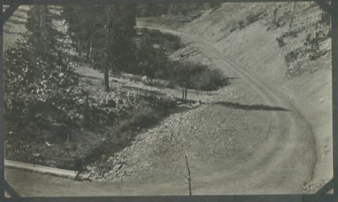 1916 Neihart Road, old bridge and new bridge at Horseshoe Bend