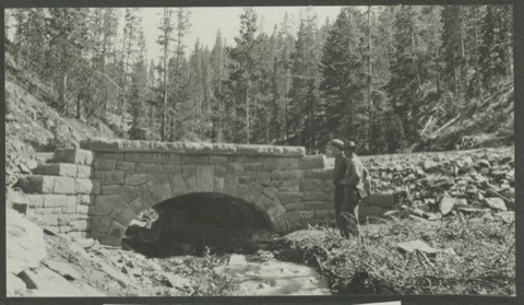 1916 Neihart Road, stone bridge at Sta. 30 nearly completed