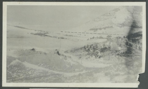 1919 Lacy Creek Project, a snowy valley with a ranch
