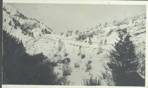 1919 Lacy Creek Project, view north showing the elbow