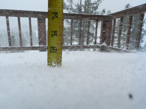 2012 After Season Snow, 24 inches overnight Facebook Post from 04-28-2012