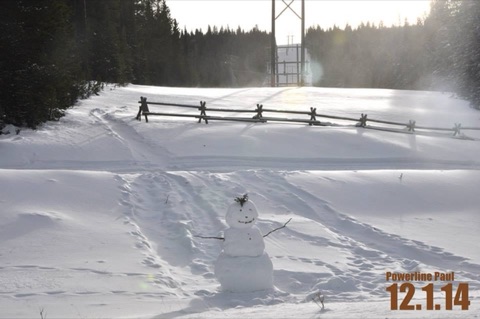 2014 Help Powerline Paul the Snowman Facebook Post from 12-23-2014